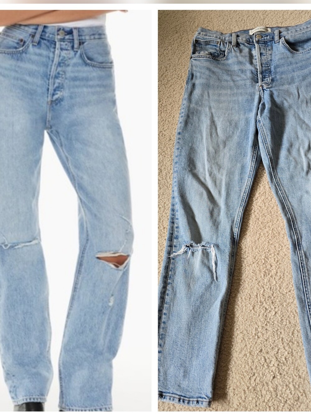 Denim Forum Aritzia The Yoko High Rise Slim 28L Womens Size 30 Organic Cotton